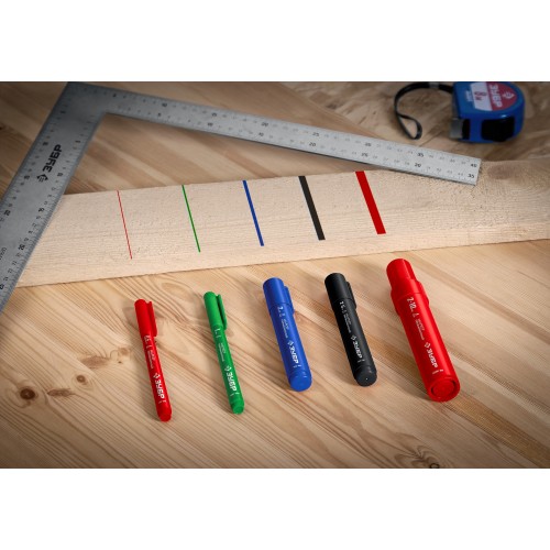 ЗУБР МП-300 красный, 2 мм перманентный маркер (06322-3)