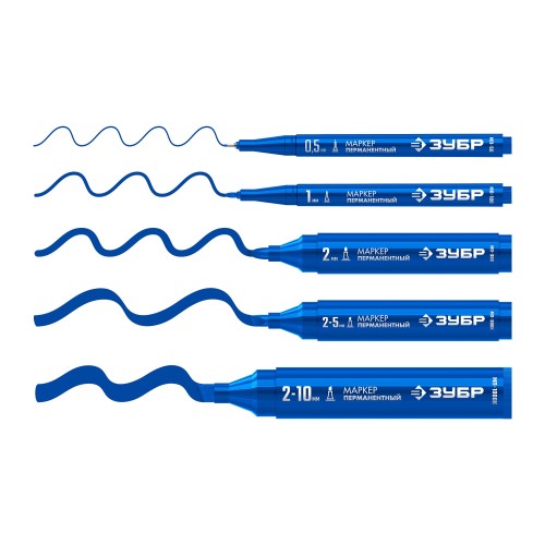 ЗУБР МП-300 синий, 2 мм перманентный маркер (06322-7)