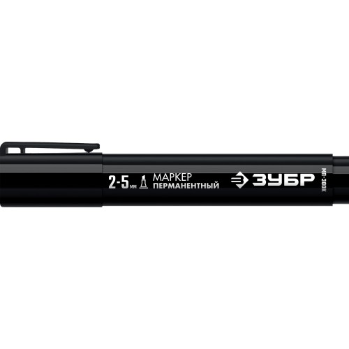 ЗУБР МП-300К чёрный, 2-5 мм, клиновидный перманентный маркер (06323-2)