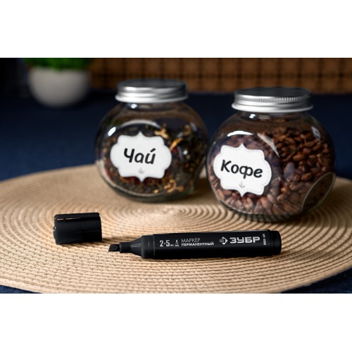 ЗУБР МП-300К чёрный, 2-5 мм, клиновидный перманентный маркер (06323-2)