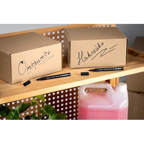 ЗУБР МК-80 черный, 0.8 мм маркер-краска (06324-2)