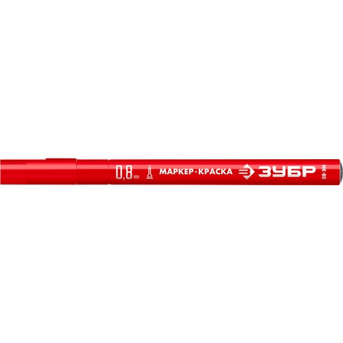 ЗУБР МК-80 красный, 0.8 мм маркер-краска (06324-3)