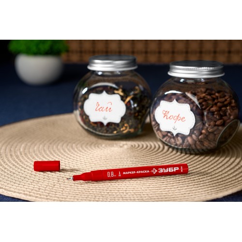 ЗУБР МК-80 красный, 0.8 мм маркер-краска (06324-3)