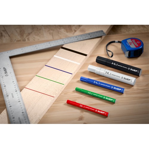 ЗУБР МК-80 белый, 0.8 мм маркер-краска (06324-8)