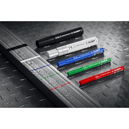 ЗУБР МК-800 красный, 2-8 мм клиновидный маркер-краска (06327-3)