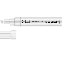ЗУБР МК-800 белый, 2-8 мм клиновидный маркер-краска (06327-8)