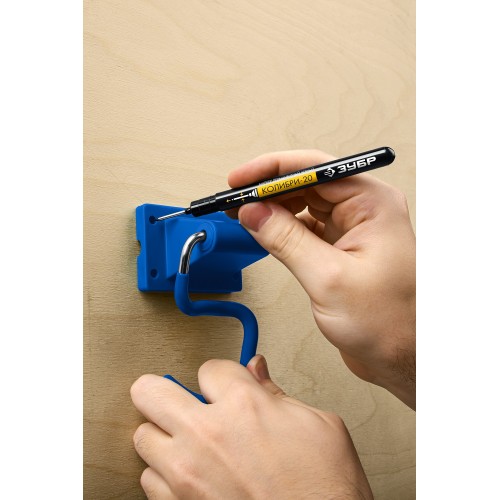 ЗУБР Колибри-20 черный, наконечник L 20 мм, ᴓ 2 мм, перманентный маркер для отверстий (06328-2)