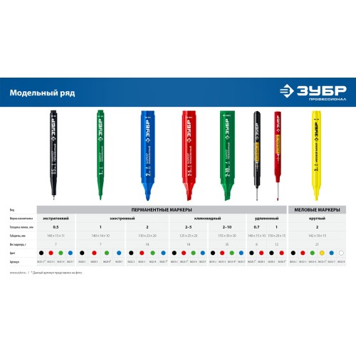 ЗУБР МК-1500 черный, 8-15 мм маркер-краска (06329-2)