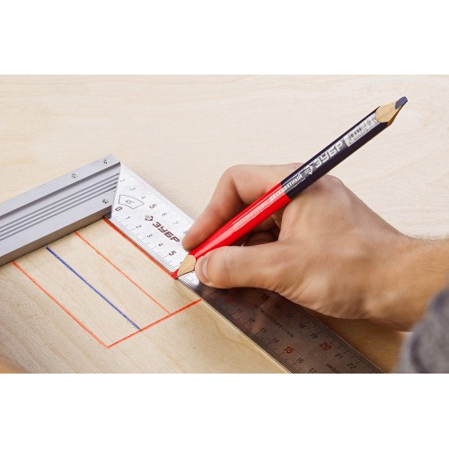 ЗУБР КС-2 180 мм, HB, двухцветный строительный карандаш (06310)