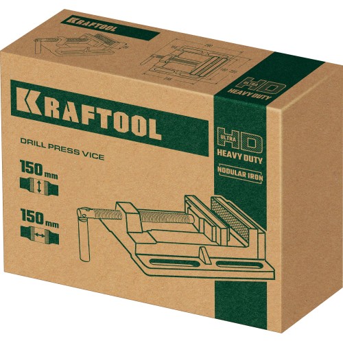 KRAFTOOL 150 мм, станочные сверлильные тиски (32715-150)