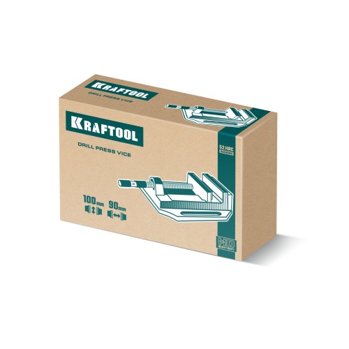 KRAFTOOL DPV-100, 100 мм, станочные сверлильные тиски (32722-100)