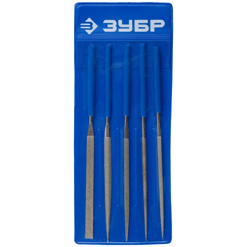 ЗУБР 140 х 75 мм, 5 предметов, P 140, набор алмазных надфилей в пакете PVC (33386-140-H5)