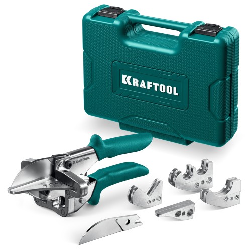 KRAFTOOL MC-12, Угловые ножницы с набором матриц для различных профилей из пластика и резины (23372-12)
