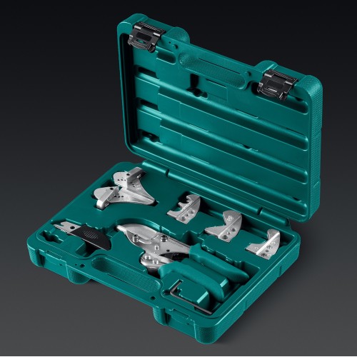 KRAFTOOL MC-12, Угловые ножницы с набором матриц для различных профилей из пластика и резины (23372-12)