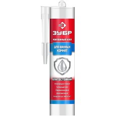 ЗУБР 300 мл, белый, влагостойкий монтажный клей (41335)