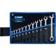 ЗУБР 12 шт, 8 - 22 мм, набор комбинированных трещоточных гаечных ключей, Профессионал (27075-H12)