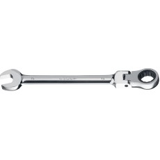 ЗУБР 19 мм, шарнирный трещоточный гаечный ключ, Профессионал (27101-19)