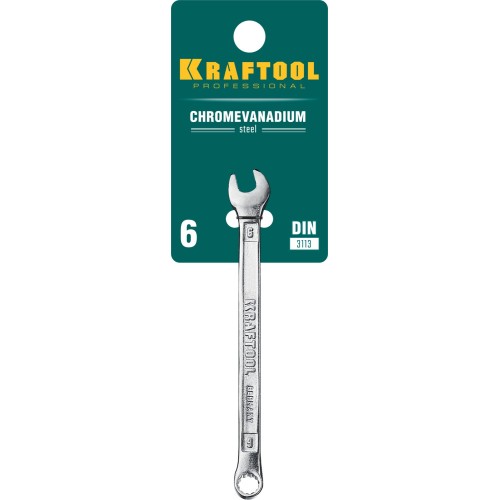 KRAFTOOL 6 мм, комбинированный гаечный ключ (27079-06)