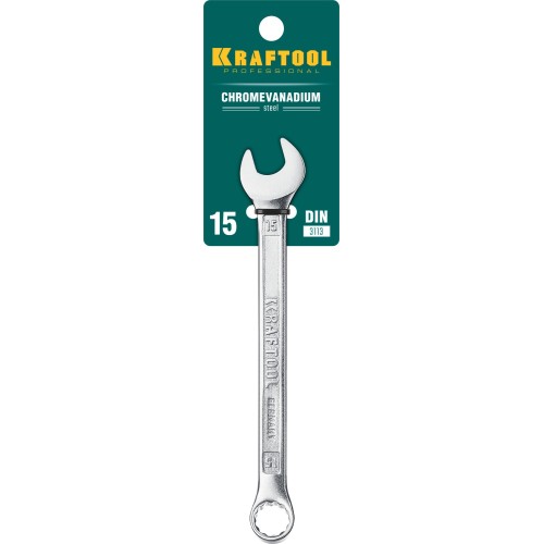 KRAFTOOL 15 мм, комбинированный гаечный ключ (27079-15)