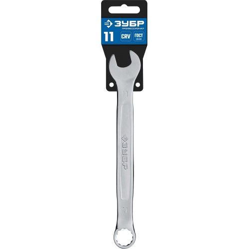 ЗУБР 11 мм, комбинированный гаечный ключ, Профессионал (27087-11)