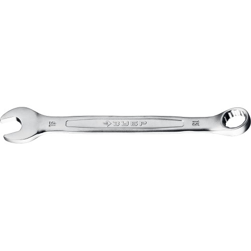 ЗУБР 15 мм, комбинированный гаечный ключ, Профессионал (27087-15)