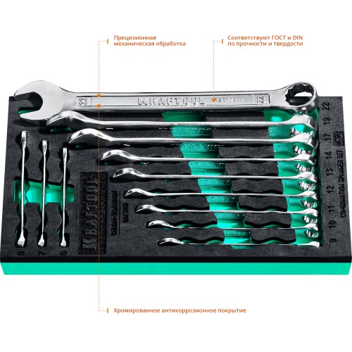 KRAFTOOL 12 шт, 6 - 22 мм, набор комбинированных гаечных ключей (27079-H12E)