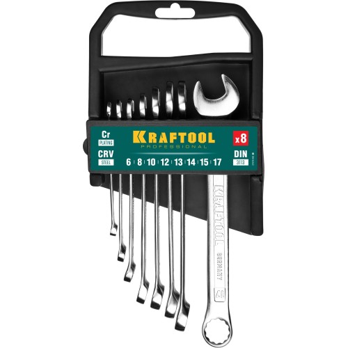 KRAFTOOL 8 шт, 6 - 17 мм, набор комбинированных гаечных ключей (27079-H8C)
