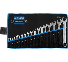 ЗУБР 18 шт, 6 - 32 мм, набор комбинированных гаечных ключей, Профессионал (27087-H18)