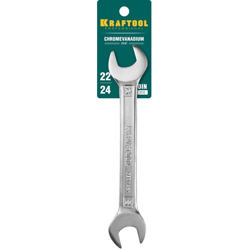 KRAFTOOL 22 х 24 мм, рожковый гаечный ключ (27033-22-24)