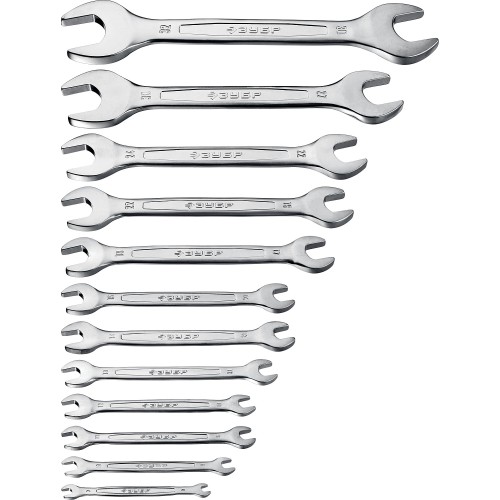 ЗУБР 12 шт, 6 - 32 мм, набор рожковых гаечных ключей, Профессионал (27011-H12)