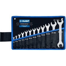 ЗУБР 12 шт, 6 - 32 мм, набор рожковых гаечных ключей, Профессионал (27010-H12)
