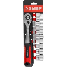 ЗУБР ТР-12Б, 12 предм., (1/2″), набор торцовых головок (27647-H12)