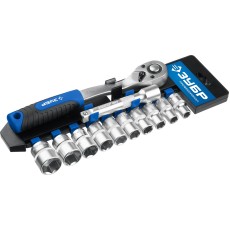 ЗУБР ТБ-12Б, 12 предм., (1/2″), набор торцовых головок, Профессионал (27647-H12)