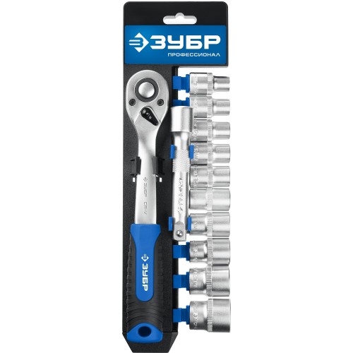 ЗУБР ТБ-12Б, 12 предм., (1/2″), набор торцовых головок, Профессионал (27647-H12)
