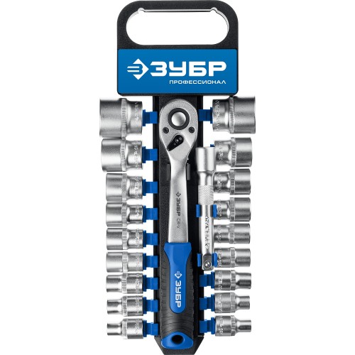 ЗУБР ТБ-20, 20 предм., (1/2″), набор торцовых головок, Профессионал (27647-H20)