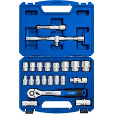 ЗУБР А-22, 22 предм., (1/2″), универсальный набор инструмента, Профессионал (27632-H22)