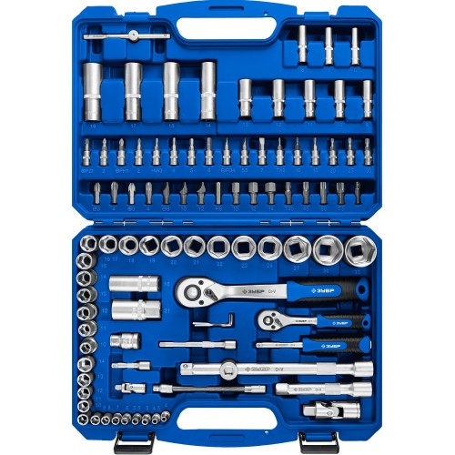 ЗУБР А-94, 94 предм., (1/2″ + 1/4″), универсальный набор инструмента, Профессионал (27635-H94)