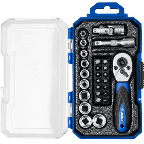 ЗУБР Компакт-27, 27 предм., универсальный набор инструмента, Профессионал (27642-H27)