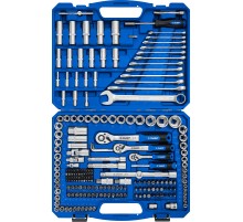 ЗУБР А-216, 216 предм., (1/2″+ 3/8″+ 1/4″), универсальный набор инструмента, Профессионал (27674-H216)