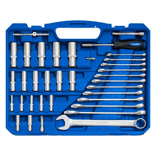 ЗУБР А-216, 216 предм., (1/2″+ 3/8″+ 1/4″), универсальный набор инструмента, Профессионал (27674-H216)