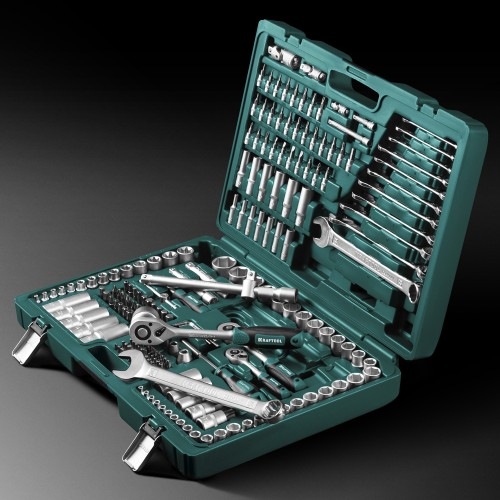 KRAFTOOL X Drive, 216 предм., (1/2″+3/8″+1/4″), универсальный набор инструмента (27888-H216)