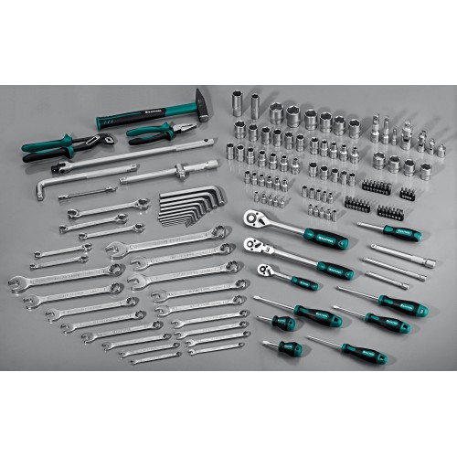 KRAFTOOL EXTREM-142, 142 предм., (1/2″+3/8″+1/4″), универсальный набор инструмента (27889-H142)