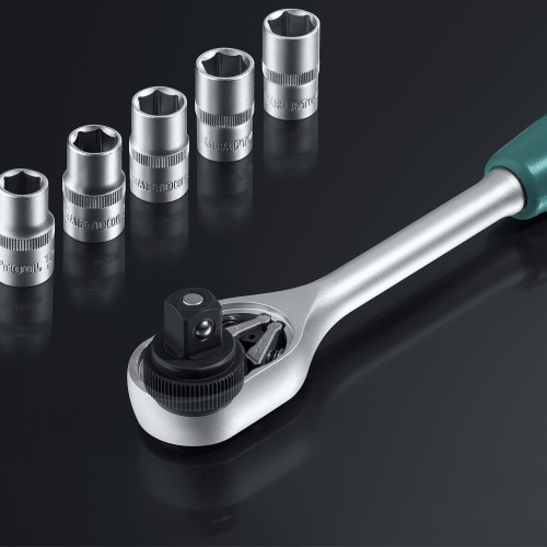 KRAFTOOL EXTREM-76, 76 предм., (1/2″+3/8″+1/4″), универсальный набор инструмента (27889-H76)