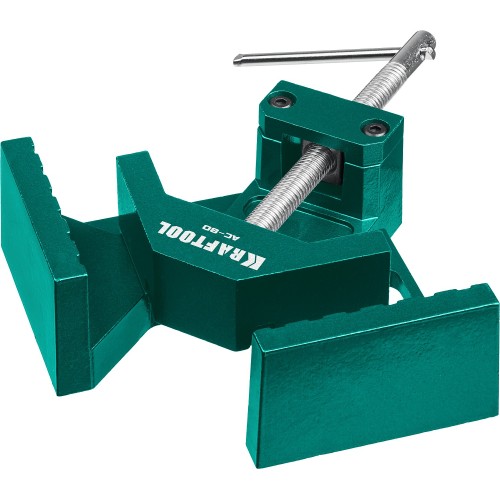 KRAFTOOL AC-80, глубина зажима 70 мм, мощная алюминиевая угловая струбцина (32202)