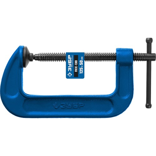 ЗУБР ПСС-130, 125 мм,чугунная струбцина тип С (G-образная), Профессионал (32245-125)