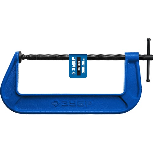 ЗУБР ПСС-300, 300 мм, чугунная струбцина тип С (G-образная), Профессионал (32245-300)