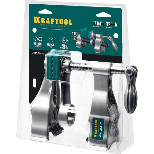 KRAFTOOL PC-34-11, 3/4″, трубная струбцина (32301-2)