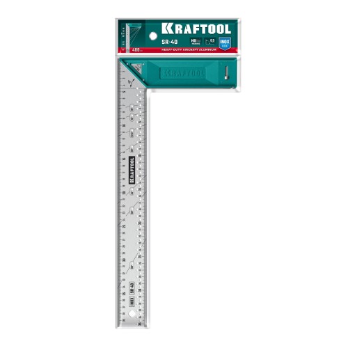 KRAFTOOL SR-40, 400 мм, высокоточный разметочный столярный угольник (3449-40)