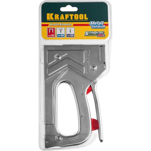 KRAFTOOL EXTREM 53, тип 53 (A/10/JT21) 23GA (6 - 16 мм)/300/500, стальной рессорный степлер (3180)