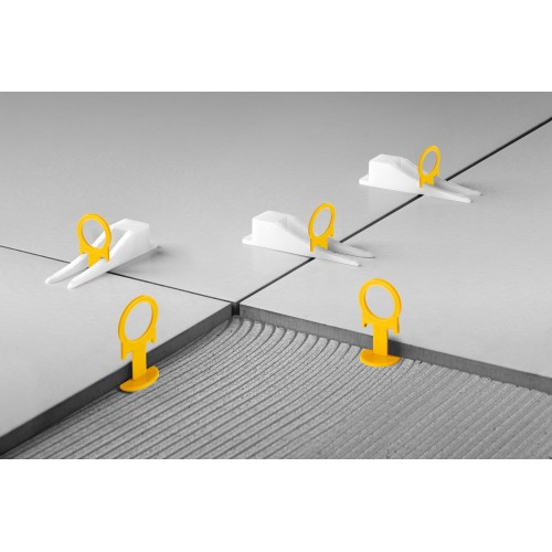 ЗУБР КОЛЬЦО, комплект: 1,5 мм, зажим + клин, 50 + 50 шт, система выравнивания плитки (33833-H50)